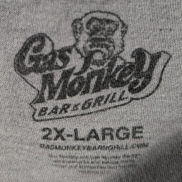 Gas Monkey Bar & Grill 2XL T-Shirt Men Gray Dallas Texas Wings Car Garage Tee - Picture 4 of 5